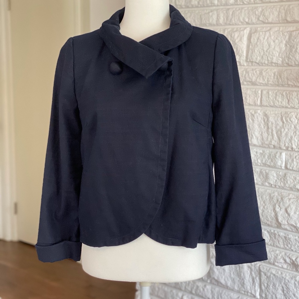 J. Crew Navy Button Jacket